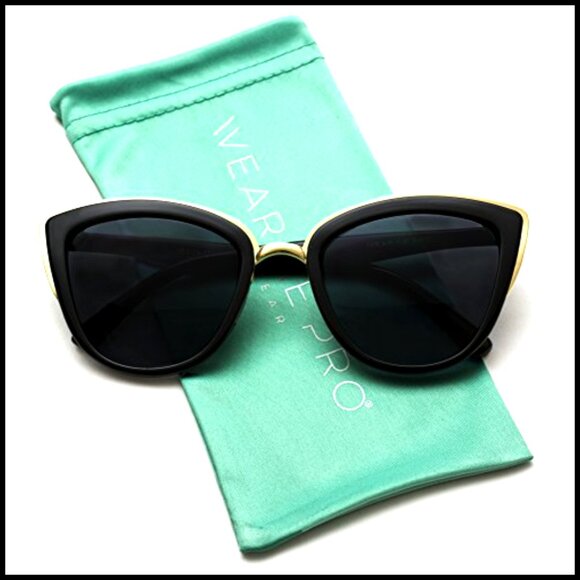 Oversized Cat Eye Sunglasses with Mirrored Reflective Lenses UV Protection main image 4